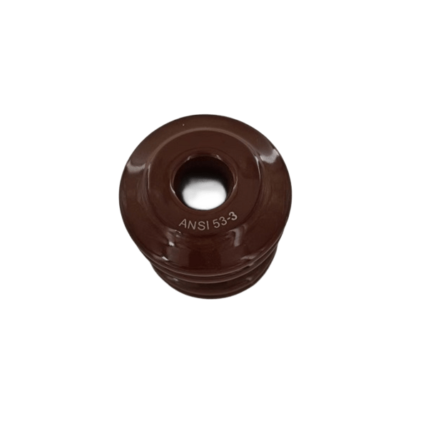 How do you install a porcelain strain insulator?